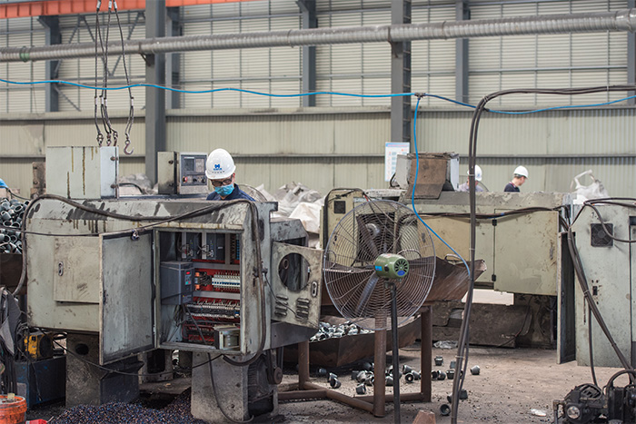 房山网架配件-锥头加工车间